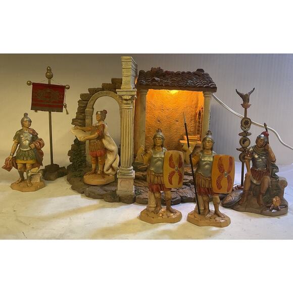 Fontanini Census Building 50218 Heirloom Nativity 1998 (lot of 8) - Picture 1 of 16